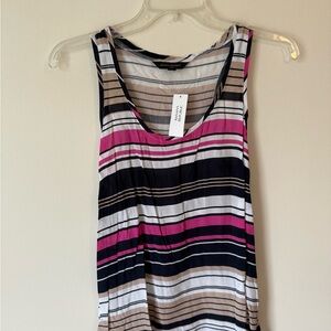 Banana Republic Women's Striped Tank Top - Pink, Navy, White, Tan